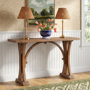 Solid Wood Top Console Table for Entryway, Hallway & Living Room  Wooden Bazar