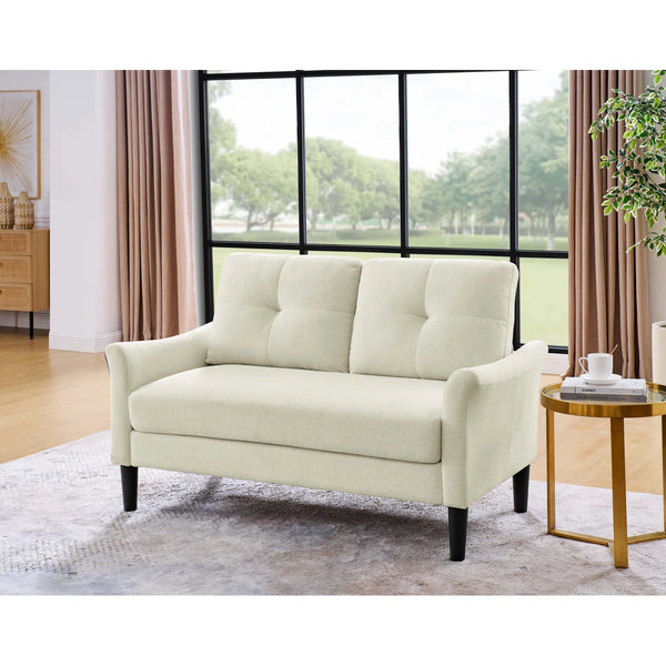 Chela 56.3" Loveseat Sofa  Wooden Bazar