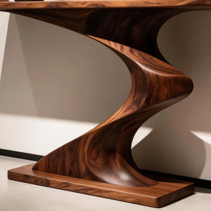 Chinese-Style Retro Brown Console Table with Minimalist Design for Entryway, Hallway & Living Room  Wooden Bazar