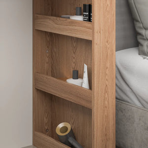 Convertible Makeup Vanity Desk with Adjustable Layout and Storage Drawers, Space-Saving Bedroom Dressing Table  Wooden Bazar