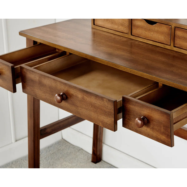 Crosstown Makeup Vanity Set with Stool  Wooden Bazar