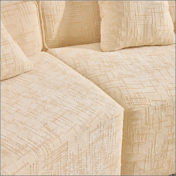 Curved Compressed Sofa, Creative Nordic-Style Design For Living Room, Comfortable, Soft And Suitable For Multiple Scenarios  Wooden Bazar
