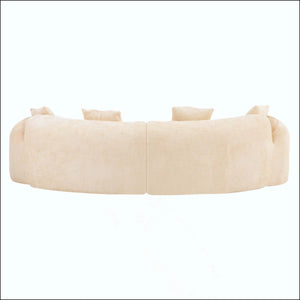 Curved Compressed Sofa, Creative Nordic-Style Design For Living Room, Comfortable, Soft And Suitable For Multiple Scenarios  Wooden Bazar