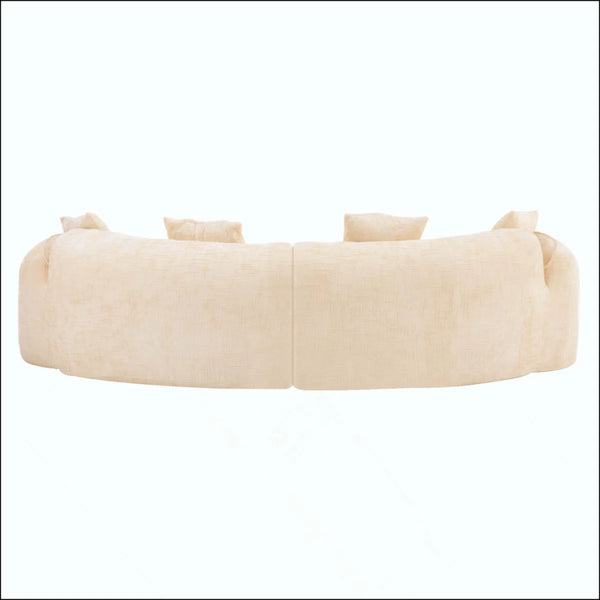 Curved Compressed Sofa, Creative Nordic-Style Design For Living Room, Comfortable, Soft And Suitable For Multiple Scenarios  Wooden Bazar
