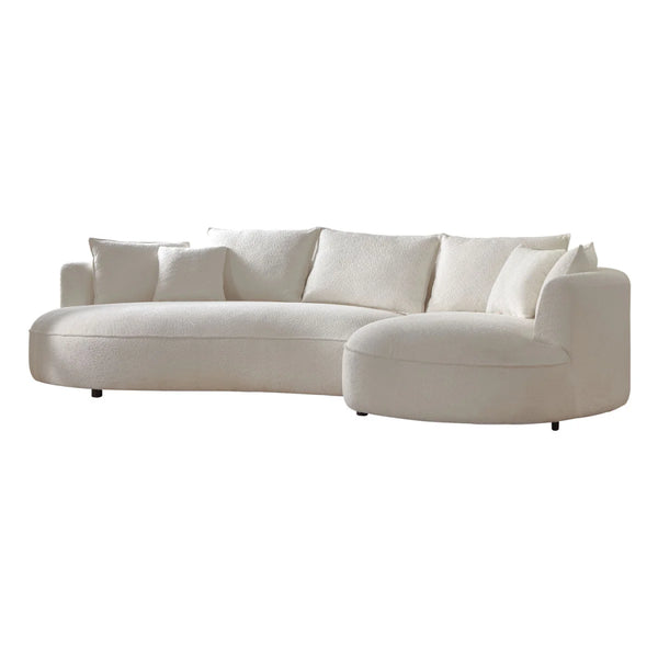 Pikano Curved Sofa With Ingenious Shape Beige - Wooden Bazar