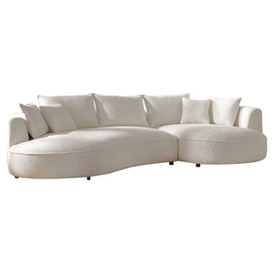 Pikano Curved Sofa With Ingenious Shape Beige - Wooden Bazar