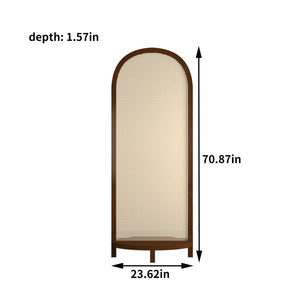 Daejon Folding Wood and Rattan Room Divider  Wooden Bazar