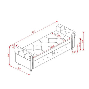 Jion Upholstered Storage Bench - Wooden Bazar