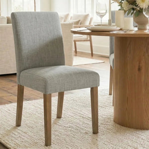 4 Seater Dining Table Sets With 41.5'' Round Table & 4 Upholstered Linen Chairs