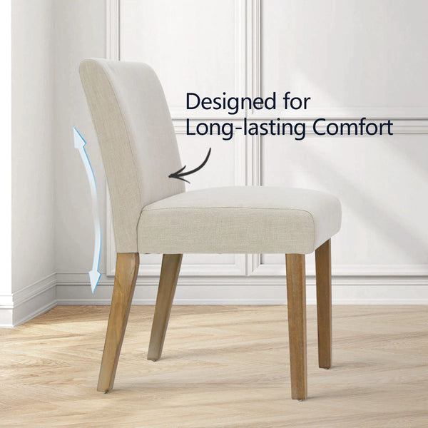 4 Seater Dining Table Sets With 41.5'' Round Table & 4 Upholstered Linen Chairs