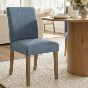 4 Seater Dining Table Sets With 41.5'' Round Table & 4 Upholstered Linen Chairs