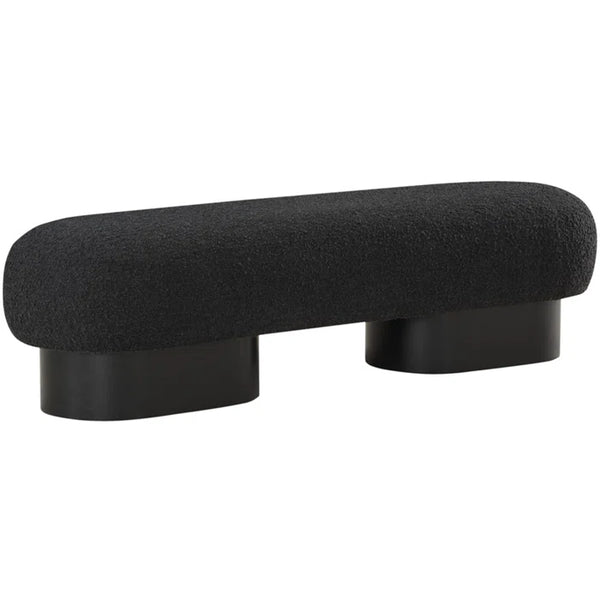 Nancion Fabric Upholstered Bench - Wooden bazar