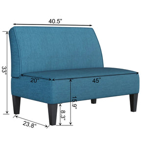 Devair Upholstered 44'' Loveseat  Wooden Bazar