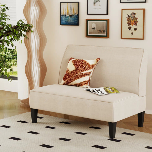 Devair Upholstered 44'' Loveseat  Wooden Bazar