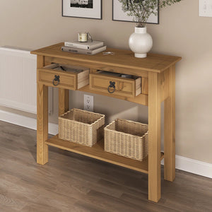 Solid Wood Top Console Table for Entryway, Hallway & Living Room  Wooden Bazar
