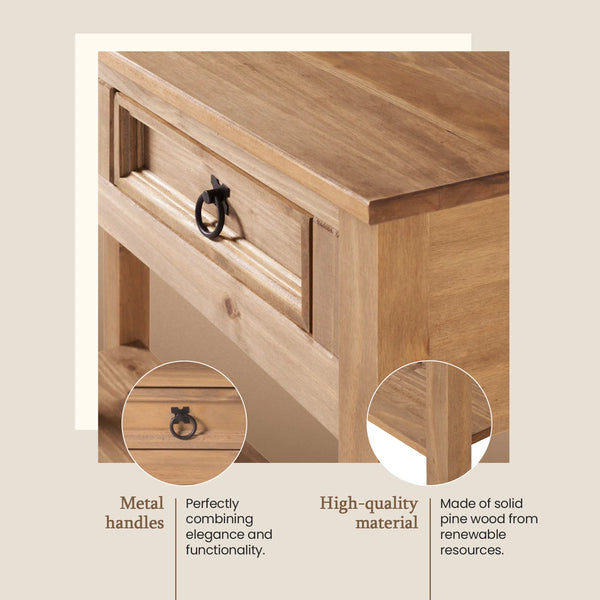 Solid Wood Top Console Table for Entryway, Hallway & Living Room  Wooden Bazar