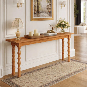 Solid Wood Console Table for Entryway, Hallway, or Living Room  Wooden Bazar