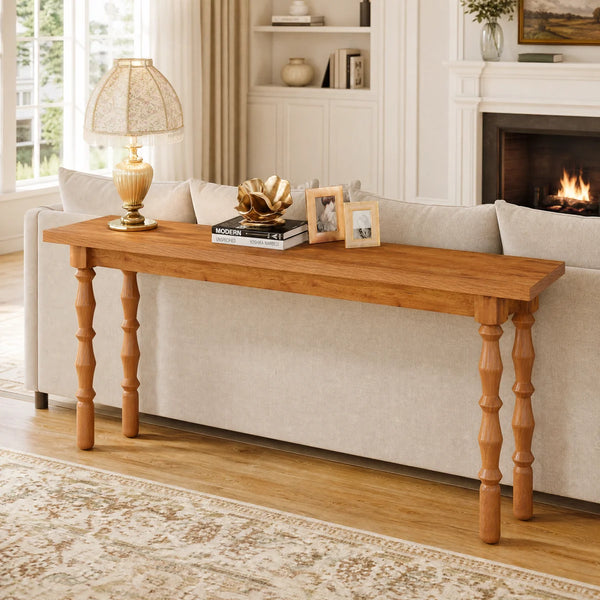 Solid Wood Console Table for Entryway, Hallway, or Living Room  Wooden Bazar