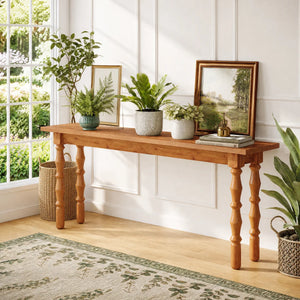 Solid Wood Console Table for Entryway, Hallway, or Living Room  Wooden Bazar