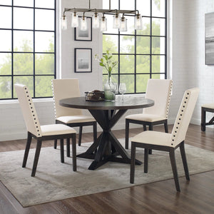Dicaos 4 Seater Pedestal Dining Table Set - Wooden bazar