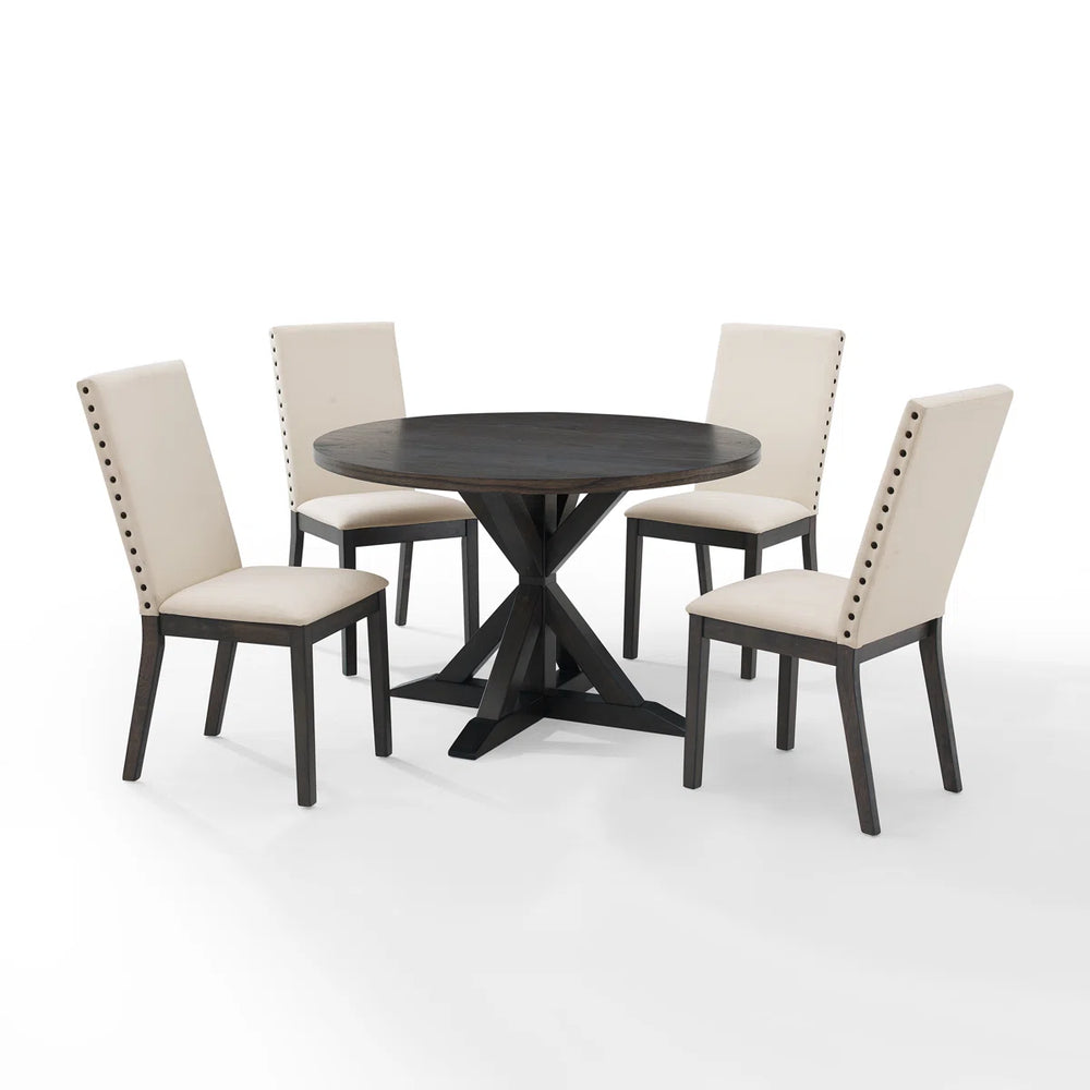 Dicaos 4 Seater Pedestal Dining Table Set - Wooden bazar