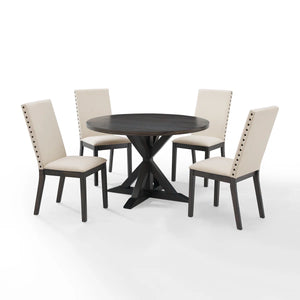Dicaos 4 Seater Pedestal Dining Table Set - Wooden bazar