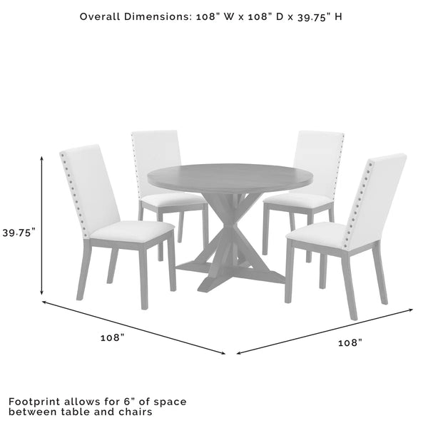 Dicaos 4 Seater Pedestal Dining Table Set - Wooden bazar