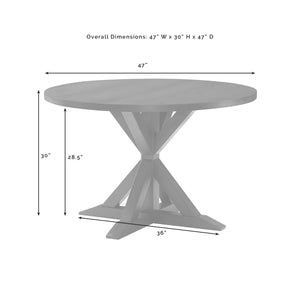 Dicaos 4 Seater Pedestal Dining Table Set - Wooden bazar