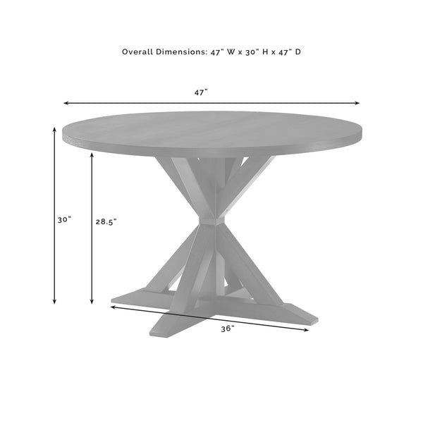 Dicaos 4 Seater Pedestal Dining Table Set - Wooden bazar