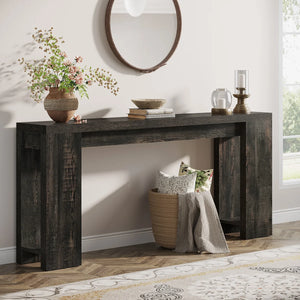 Dyron  Console Sofa Table for Entryway & Hallway  Wooden Bazar