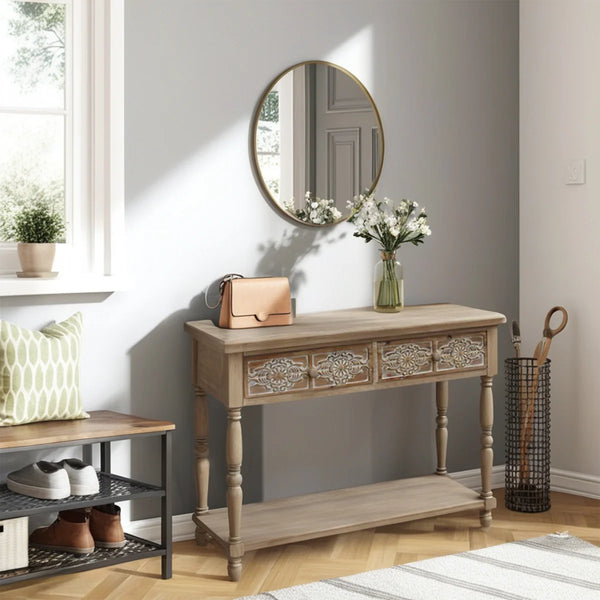 Console Table for Entryway, Hallway, Living Room & Bedroom  Wooden Bazar