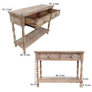 Console Table for Entryway, Hallway, Living Room & Bedroom  Wooden Bazar