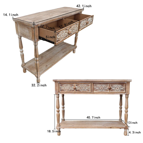Console Table for Entryway, Hallway, Living Room & Bedroom  Wooden Bazar