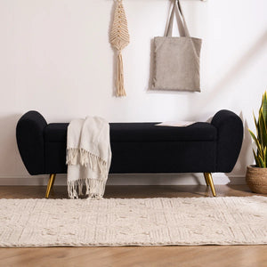 Storage Bench End of Bed Ottoman for King Size Bed - Wooden Bazar