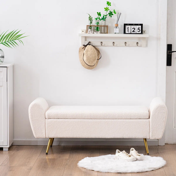 Storage Bench End of Bed Ottoman for King Size Bed - Wooden Bazar