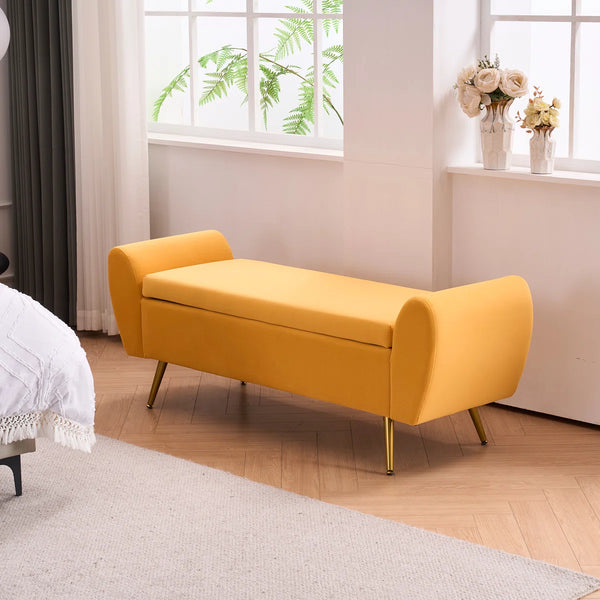 Storage Bench End of Bed Ottoman for King Size Bed - Wooden Bazar