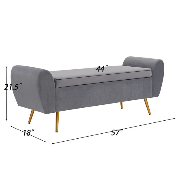 Storage Bench End of Bed Ottoman for King Size Bed - Wooden Bazar