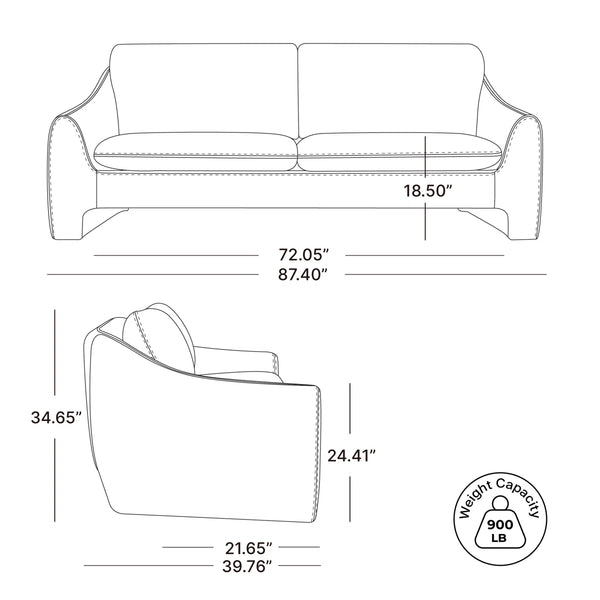 Nevilon Modern Upholstery Sofa - Wooden Bazar