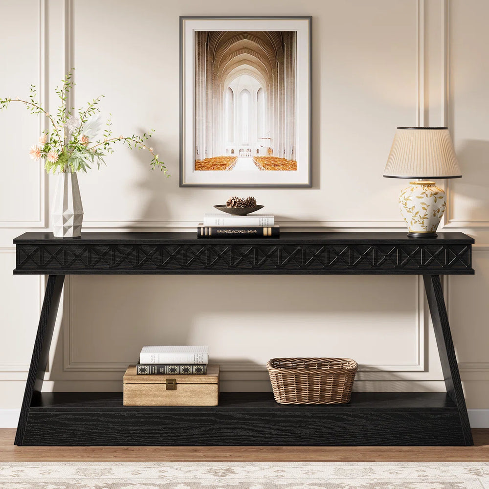 Erables Manufactured Wood Console Table with Shelf