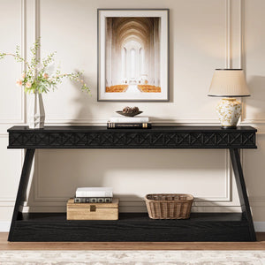 Erables Manufactured Wood Console Table with Shelf