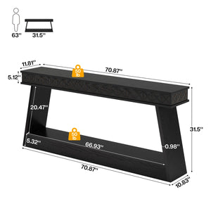 Erables Manufactured Wood Console Table with Shelf