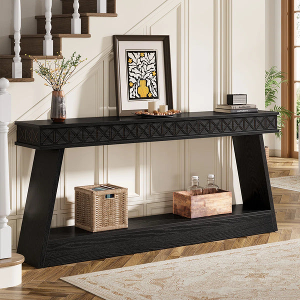 Erables Manufactured Wood Console Table with Shelf
