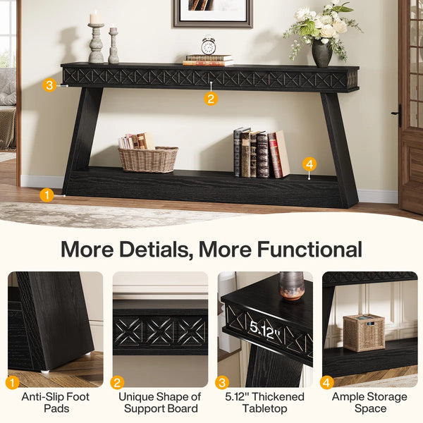 Erables Manufactured Wood Console Table with Shelf