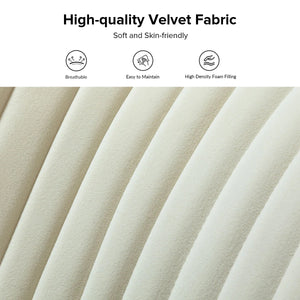Velvet 2-Seat Armless Loveseat  Wooden Bazar