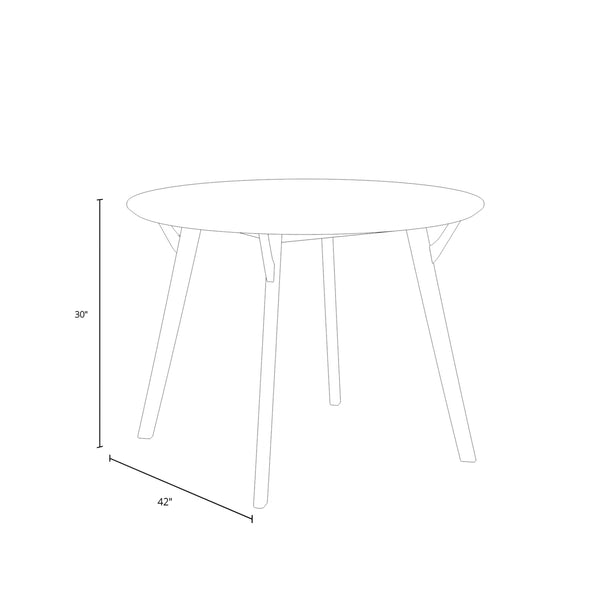 Evanston 42" Wood Dining Table  Wooden Bazar