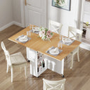 Liver Extendable Foldable Dining Table - Wooden Bazar