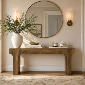 Farmhouse Wood Sofa Console Table for Entryway and Living Room  Wooden Bazar