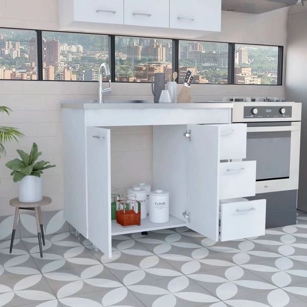 Nafron Utility Sink Base Cabinet - Wooden Bazar