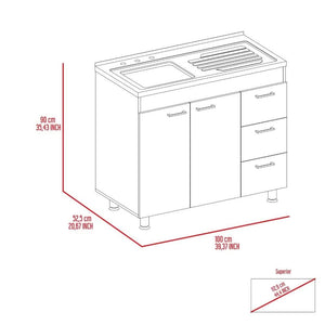 Nafron Utility Sink Base Cabinet - Wooden Bazar