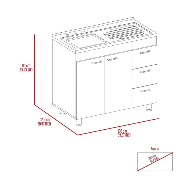 Nafron Utility Sink Base Cabinet - Wooden Bazar